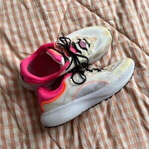 Nike White and Pink Athletic Shoes